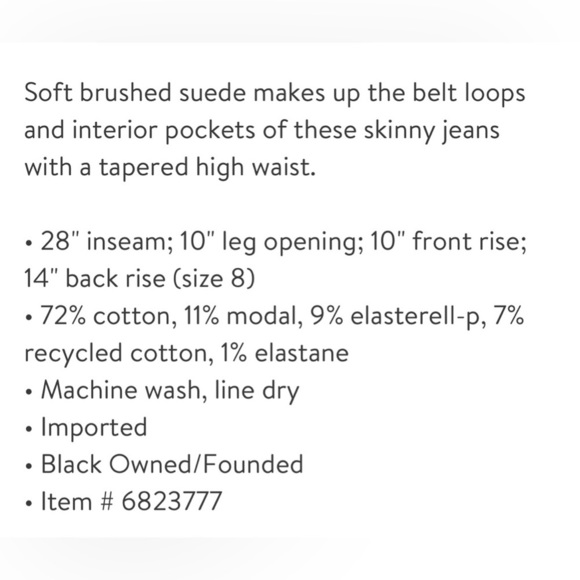 NWT GOOD AMERICAN SUEDE MIX HIGH WAIST GOOD LEGS SKINNY JEANS SIZE 8/29 - Picture 10 of 16